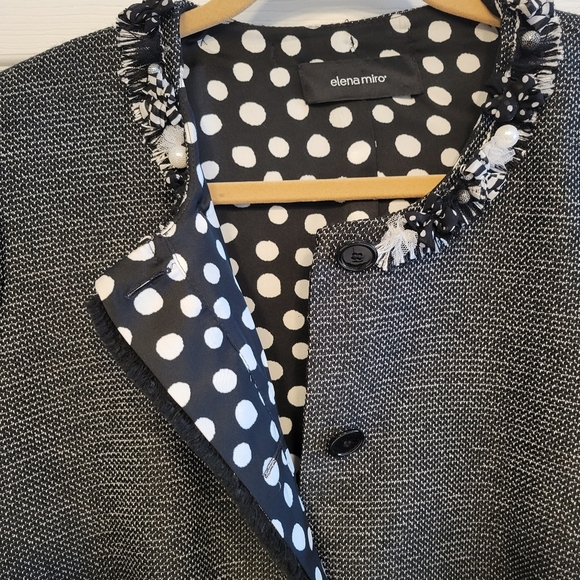 Elena Miro Plus Size 16W Jacket With Pearls - Picture 4 of 13